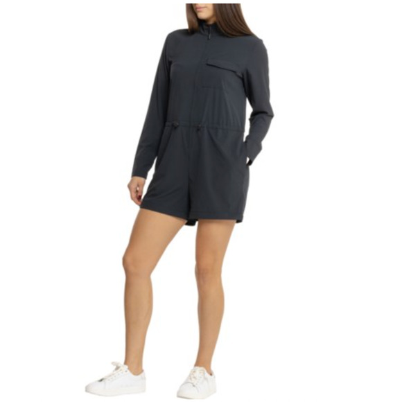 NWT Lole Forillon Convertible Jumpsuit XXL Black Detachable Legs Sustainable - Picture 2 of 11